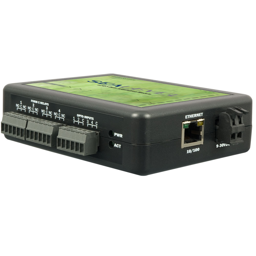 SeaI/O Ethernet Modbus TCP w/ 4 Iso Inputs; 4 Form C Relays