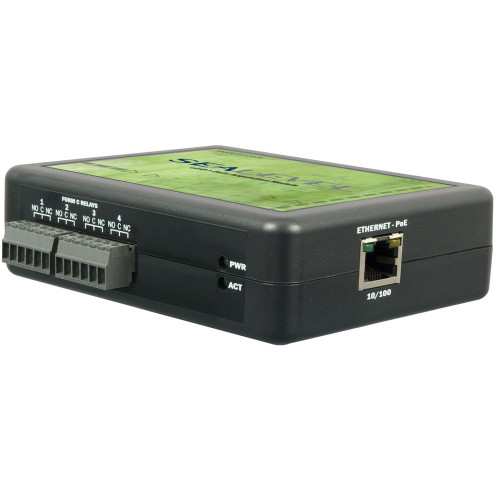 eI/O PoE Modbus TCP w/ 4 Form C Relays