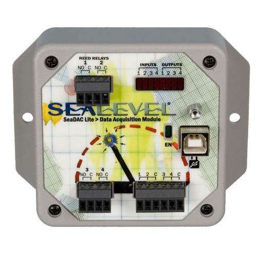 SeaDAC Lite - USB to 4 Isolated Inputs; 4 Reed Relays