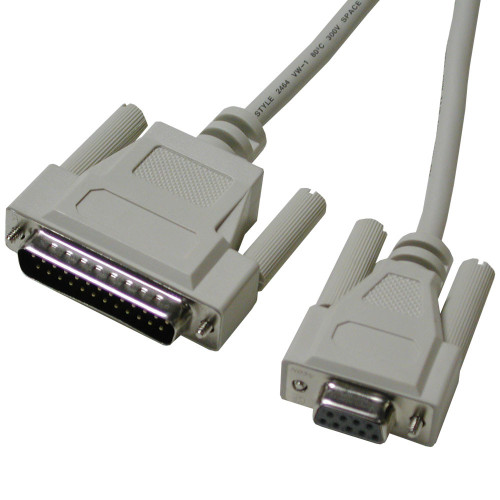 DB9 Female to DB25 Male 72" Length Modem Cable