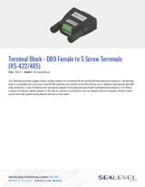 Datasheet: TB34 DB9-to-5 Screw Terminal Block Adapter