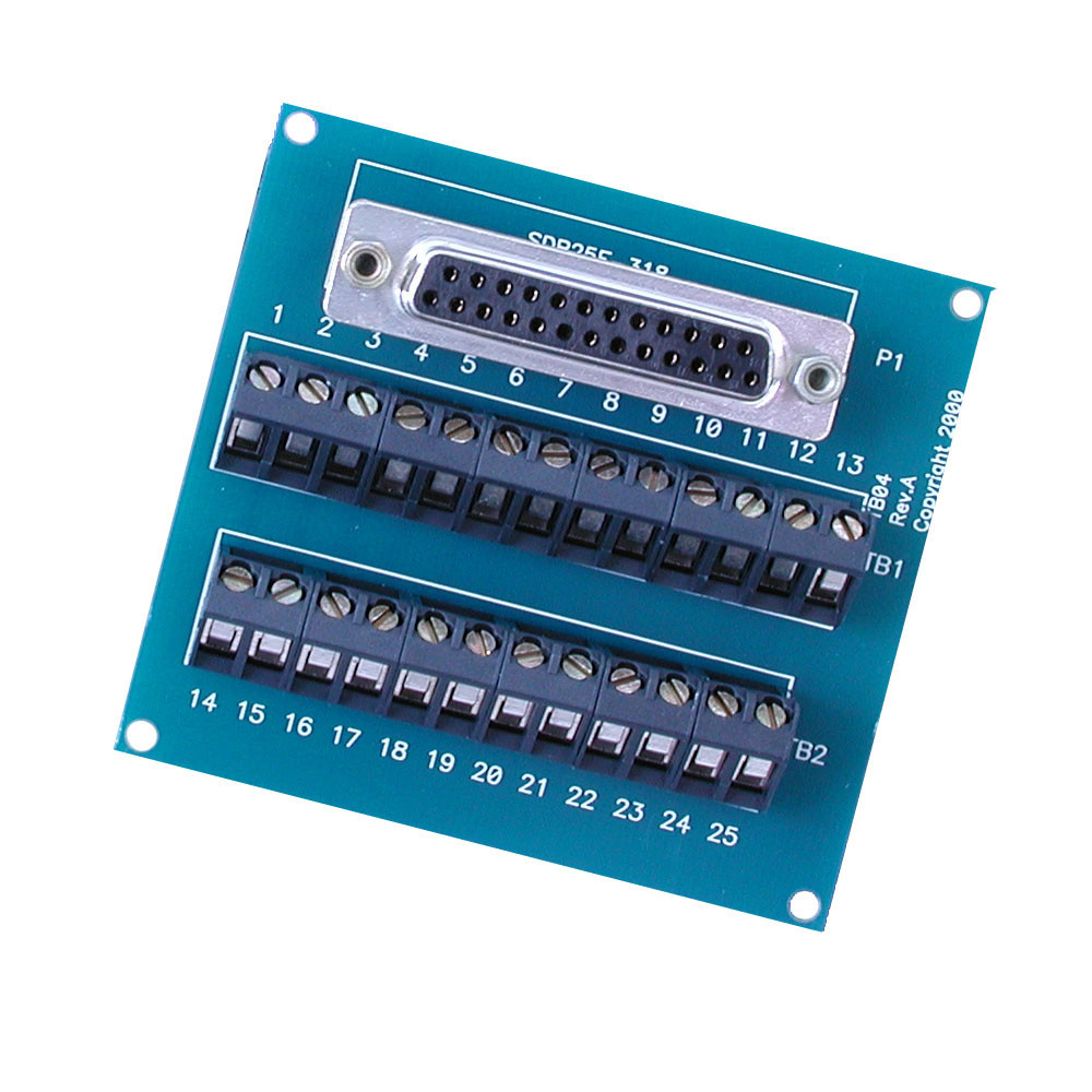 Terminal Block - DB25F to 25 Screw Terminals